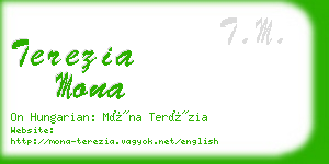 terezia mona business card